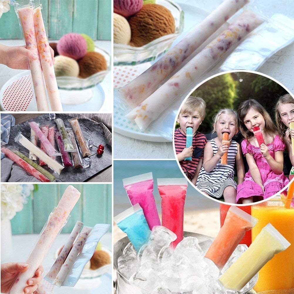 Ice Popsicle Bags with Funnel, 100-Pack by HitMyNeed