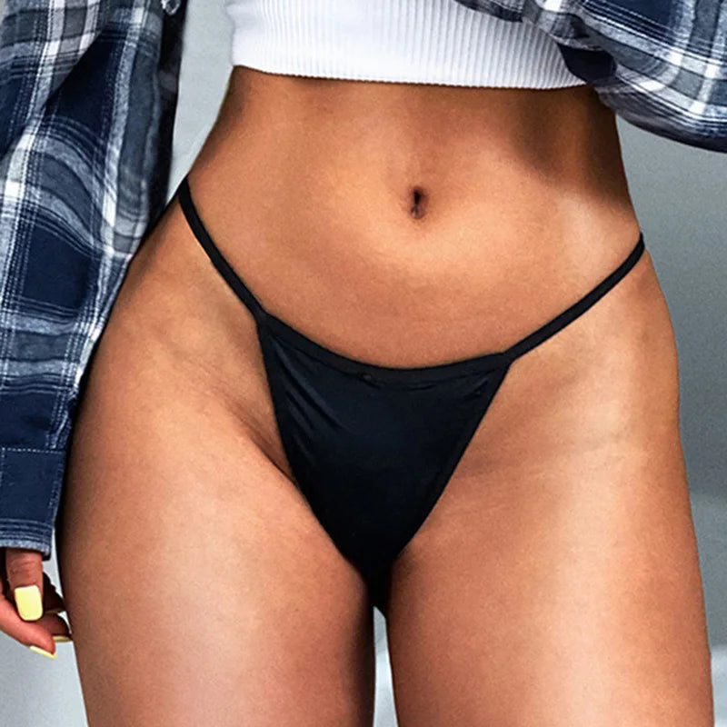 Ice Silk Seamless Brazilian G-String Thong Panties by HitMyNeed
