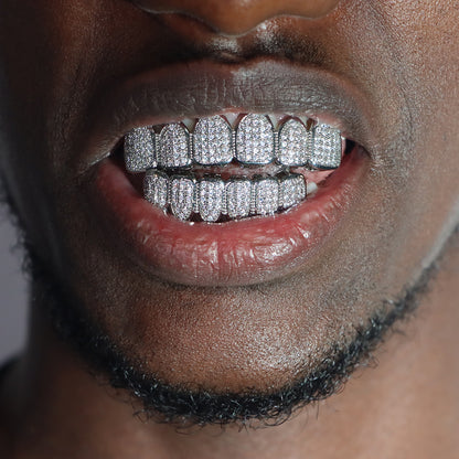 Iced Out CZ Teeth Grillz Set - Gold & Silver Tone by HitMyNeed