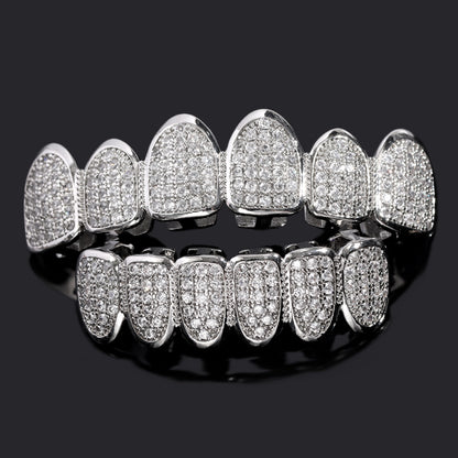 Iced Out CZ Teeth Grillz Set - Gold & Silver Tone by HitMyNeed