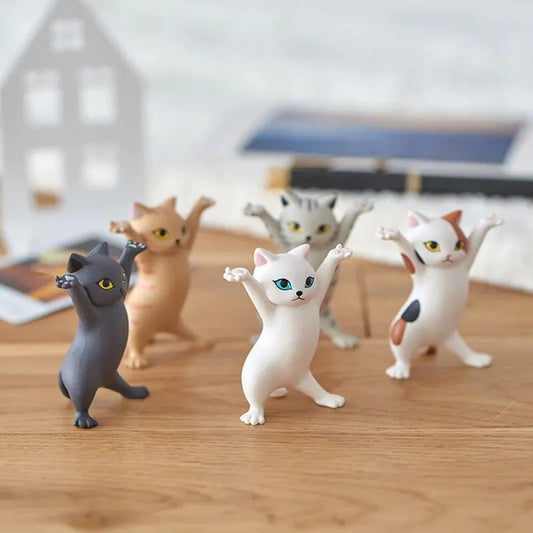 Whimsical Catboy Dance Figurines