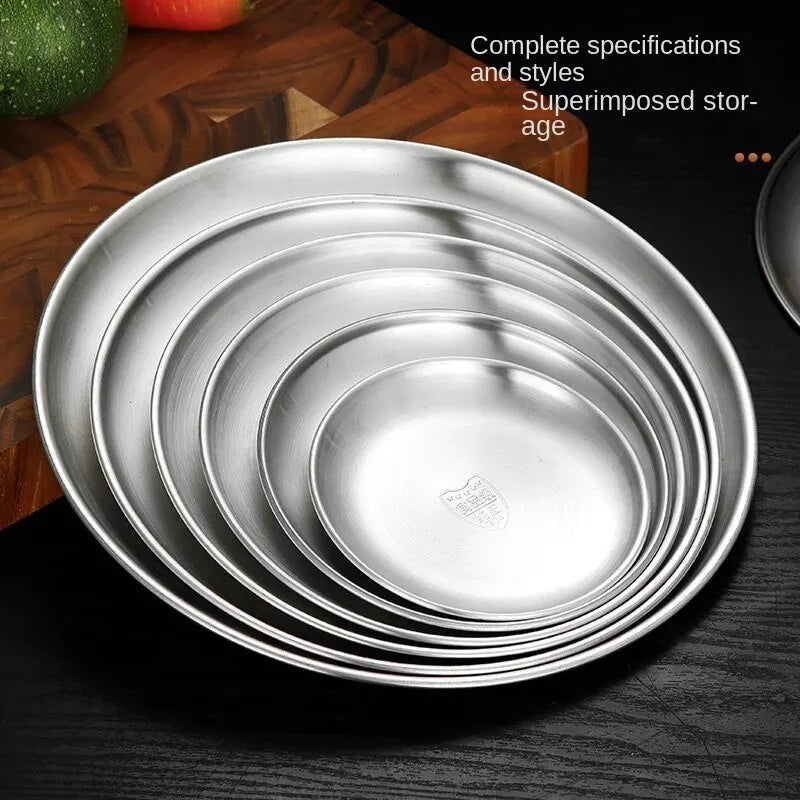 Stainless Sizzle Round BBQ Plate