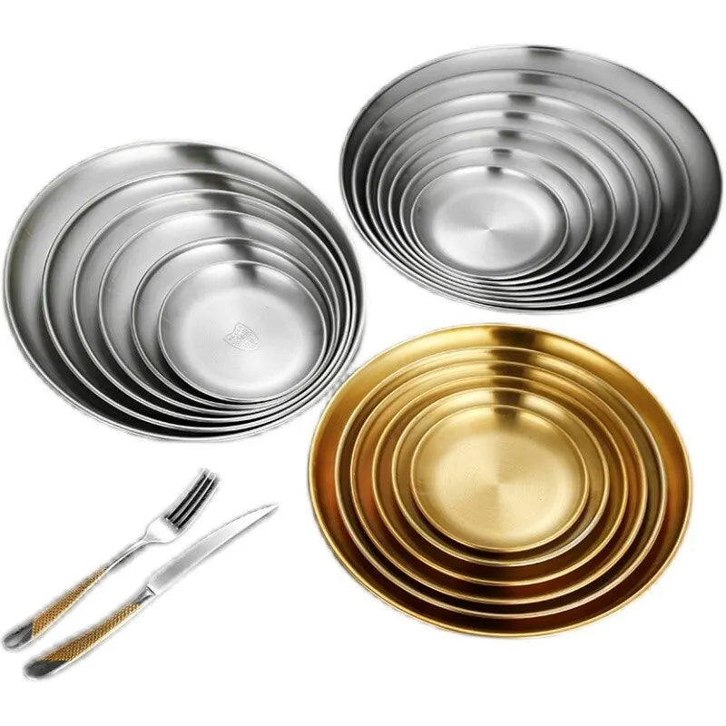 Stainless Sizzle Round BBQ Plate