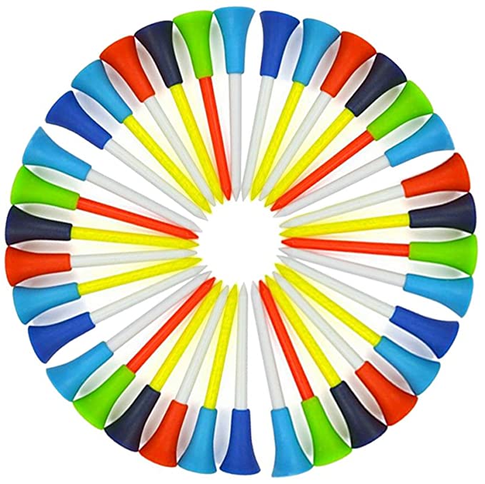 Impact-Resistant Golf Plastic Tees (100 Pack) by HitMyNeed