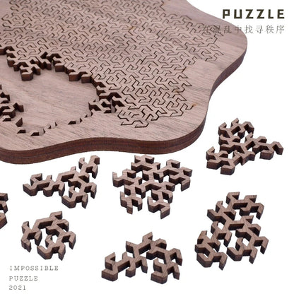 Impossible Wooden Tangram Puzzle for Adults by HitMyNeed