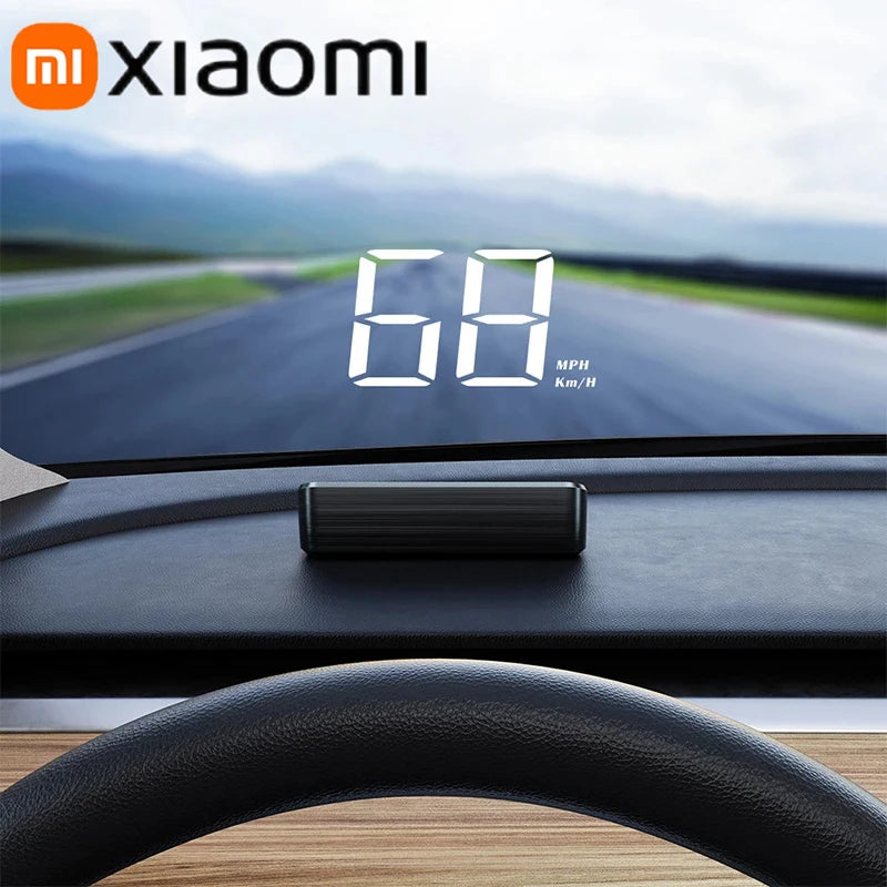 In‑Vehicle Digital HUD Speedometer with GPS Compass white-kmh by HitMyNeed