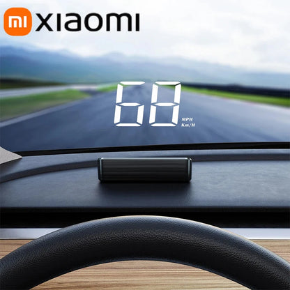 In‑Vehicle Digital HUD Speedometer with GPS Compass white-kmh by HitMyNeed