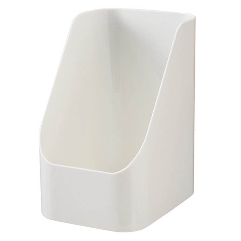 Inclined Plastic Storage Box Organizer for Desktop white by HitMyNeed