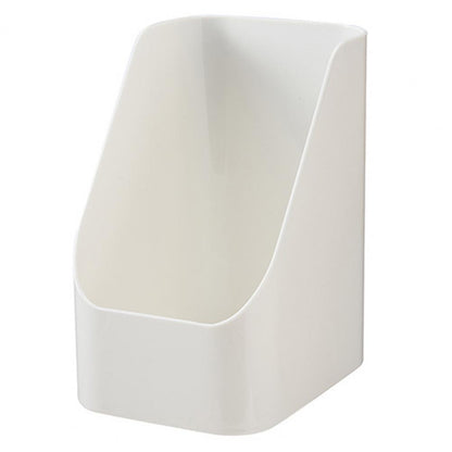 Inclined Plastic Storage Box Organizer for Desktop white by HitMyNeed