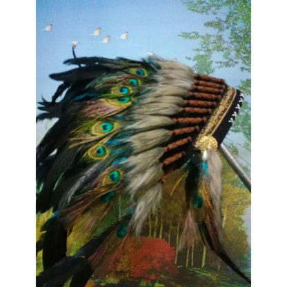 Indian Style Feather Headdress Costume Headpiece by HitMyNeed