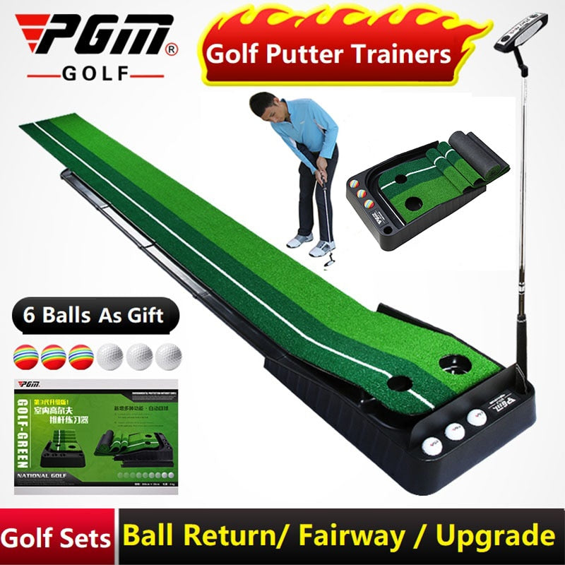 Indoor Golf Putter Trainer with Return Fairway 3m by HitMyNeed