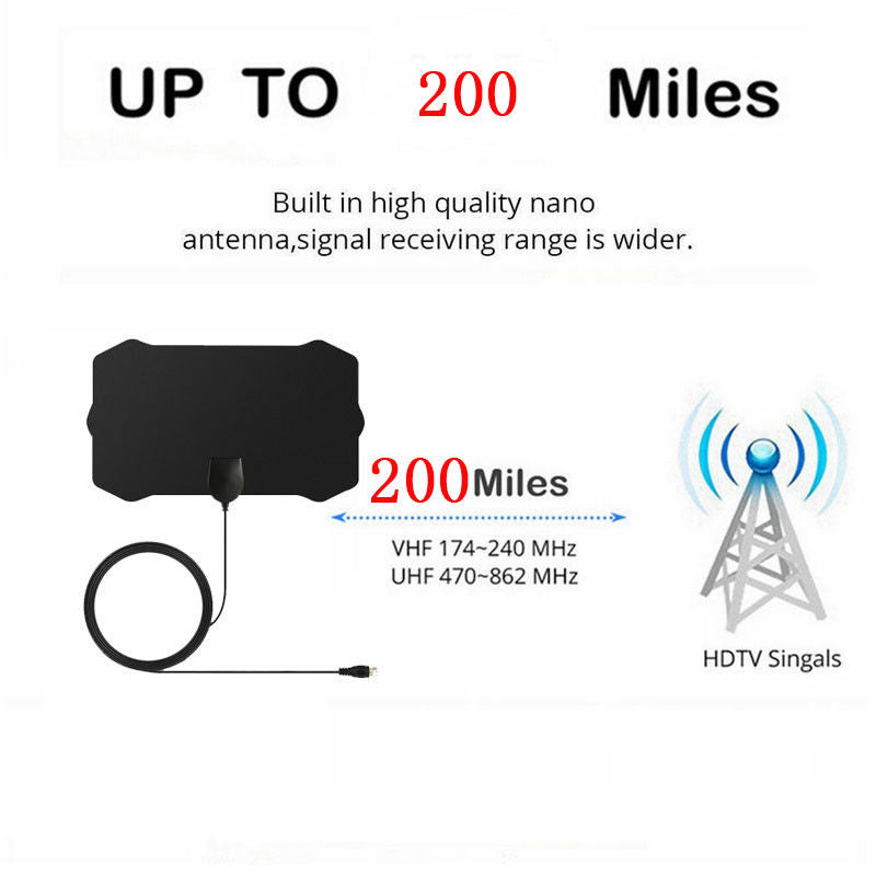 Indoor HDTV Antenna Digital 1080P with Long Range by HitMyNeed
