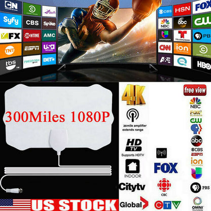 Indoor HDTV Antenna Digital 1080P with Long Range by HitMyNeed
