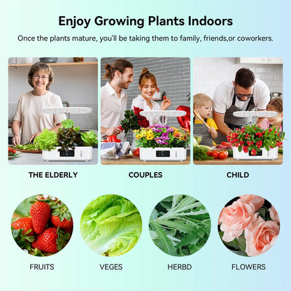 Indoor Hydroponic Herb Garden Kit with LED & Timer by HitMyNeed
