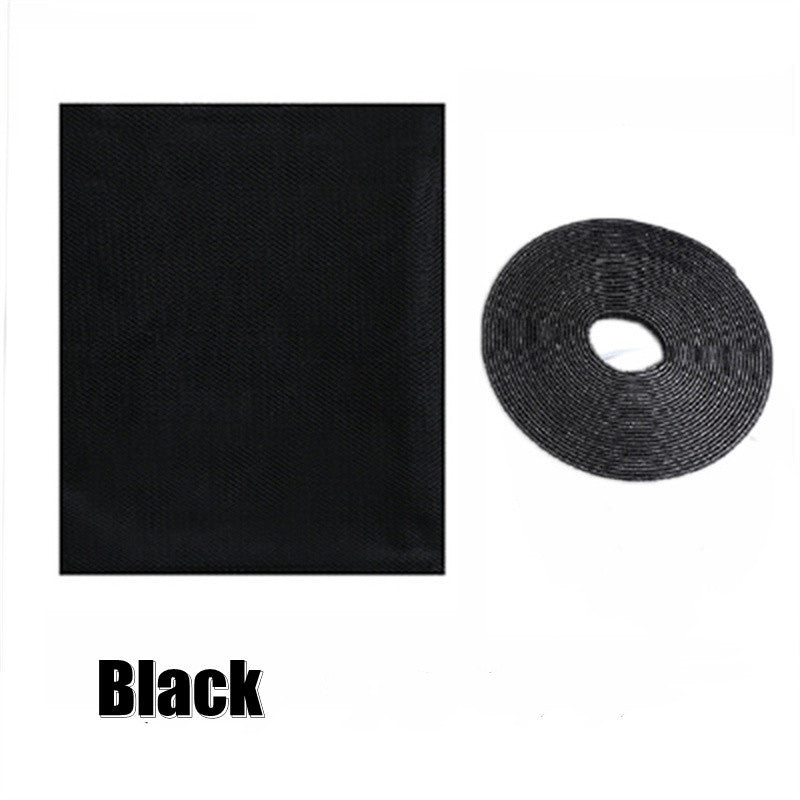 Indoor Mosquito Window Screen Curtain with Tape black 1-3x1-5m by HitMyNeed