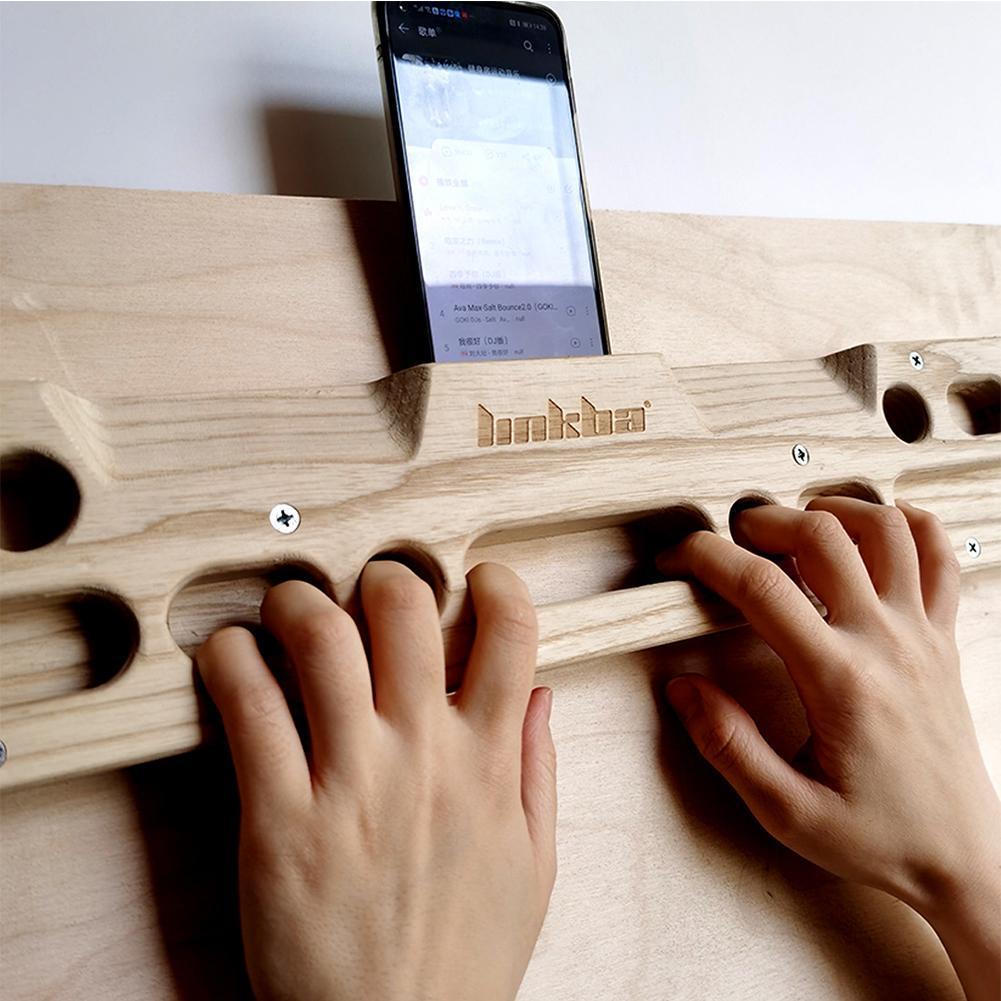 Indoor Wooden Fingerboard Rock Climbing Hangboard by HitMyNeed