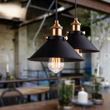 Industrial Nordic Pendant Light, Adjustable 22cm Shade by HitMyNeed