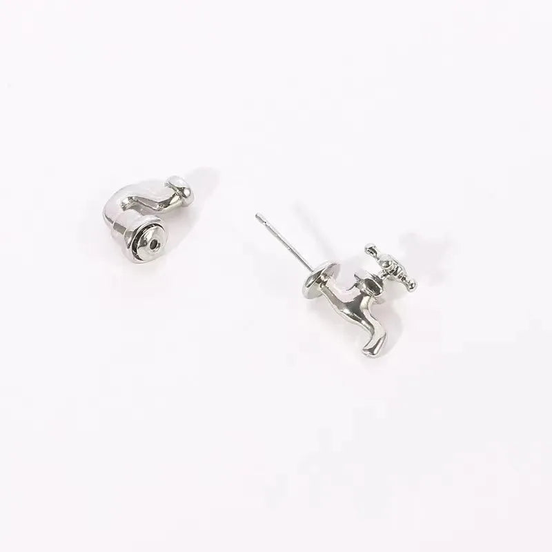 Industrial Punk Faucet Stud Earrings for Men & Women by HitMyNeed