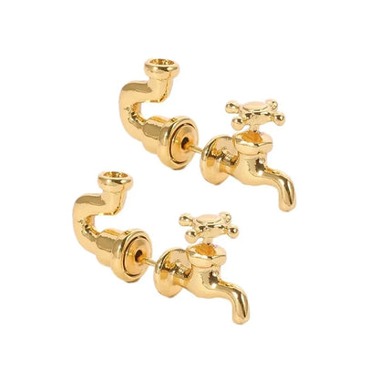 Industrial Punk Faucet Stud Earrings for Men & Women vge298-2 by HitMyNeed