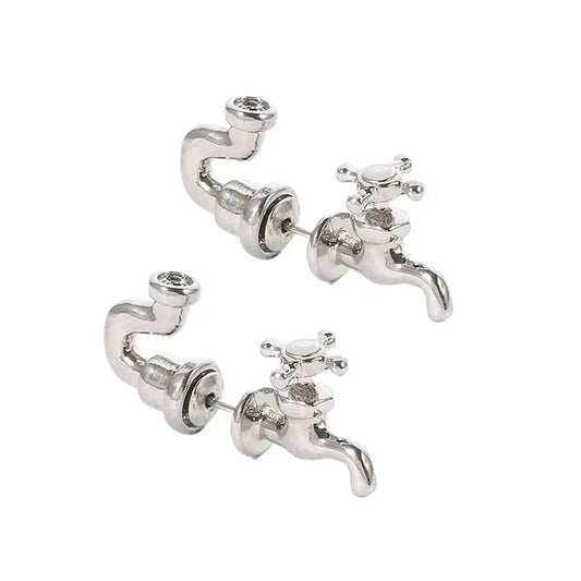 Industrial Punk Faucet Stud Earrings for Men & Women vge298-3 by HitMyNeed
