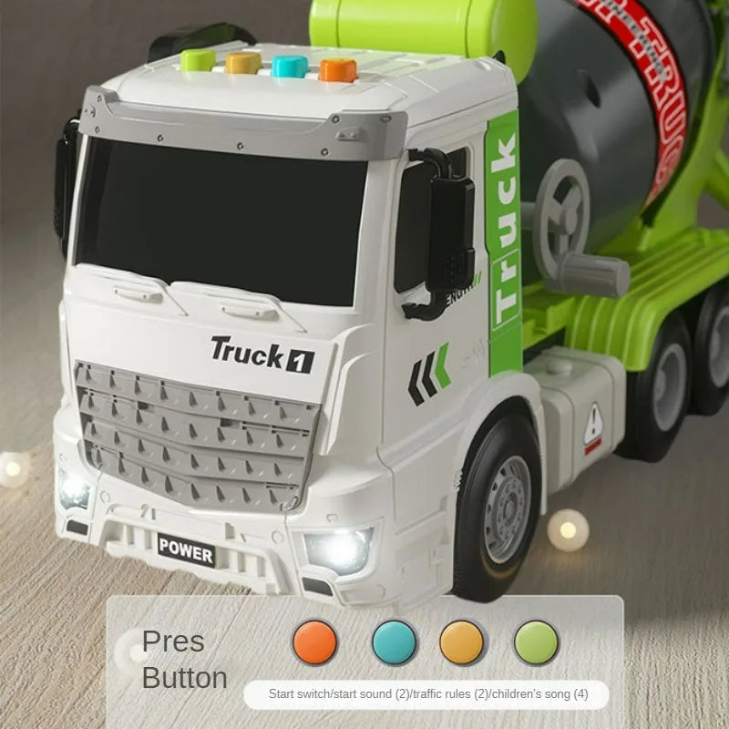 Inertial Cement Mixer Truck Toy with Lights & Sound by HitMyNeed