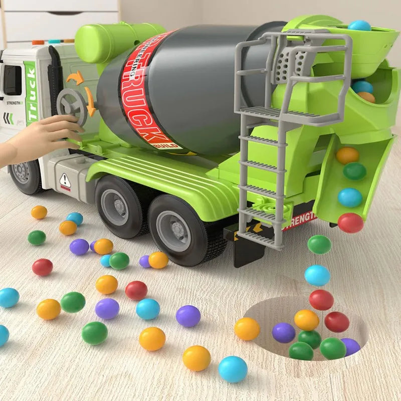 Inertial Cement Mixer Truck Toy with Lights & Sound by HitMyNeed