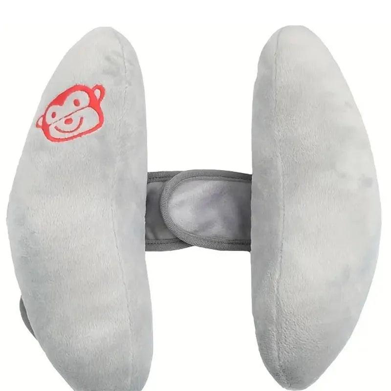 Infant Banana Neck Pillow for Stroller & Car Seat gray by HitMyNeed