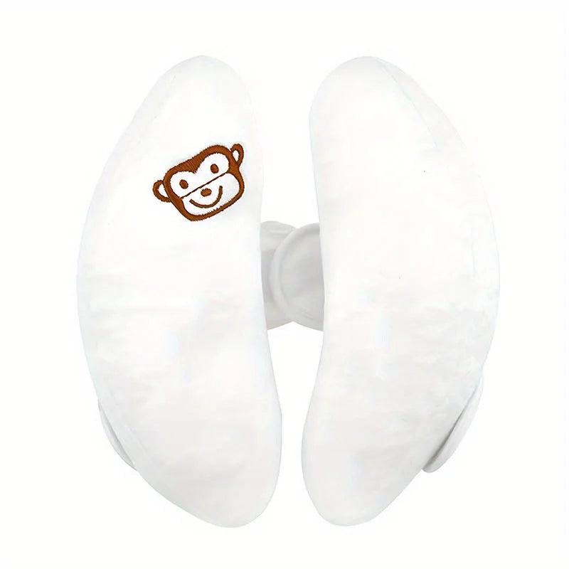 Infant Banana Neck Pillow for Stroller & Car Seat white by HitMyNeed