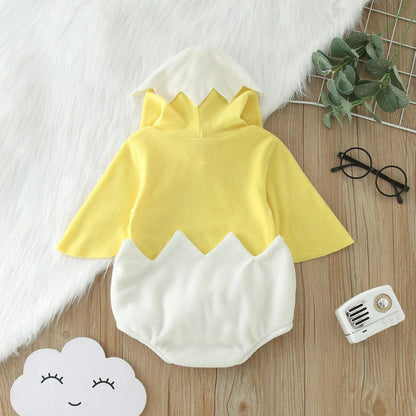 Infant Chicken Fleece Hooded Jumpsuit with Booties by HitMyNeed