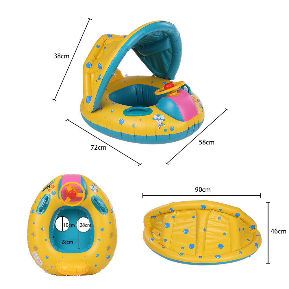 Infant Pool Float with Detachable Sunshade Canopy by HitMyNeed