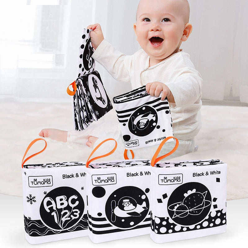 Infant Soft Cloth Books (3-Pack) High-Contrast Learning Set by HitMyNeed