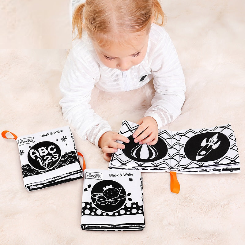 Infant Soft Cloth Books (3-Pack) High-Contrast Learning Set by HitMyNeed