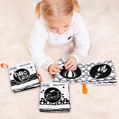 Infant Soft Cloth Books (3-Pack) High-Contrast Learning Set by HitMyNeed