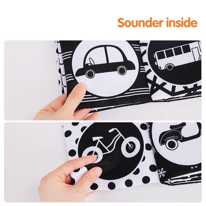 Infant Soft Cloth Books (3-Pack) High-Contrast Learning Set by HitMyNeed