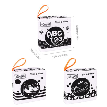 Infant Soft Cloth Books (3-Pack) High-Contrast Learning Set by HitMyNeed