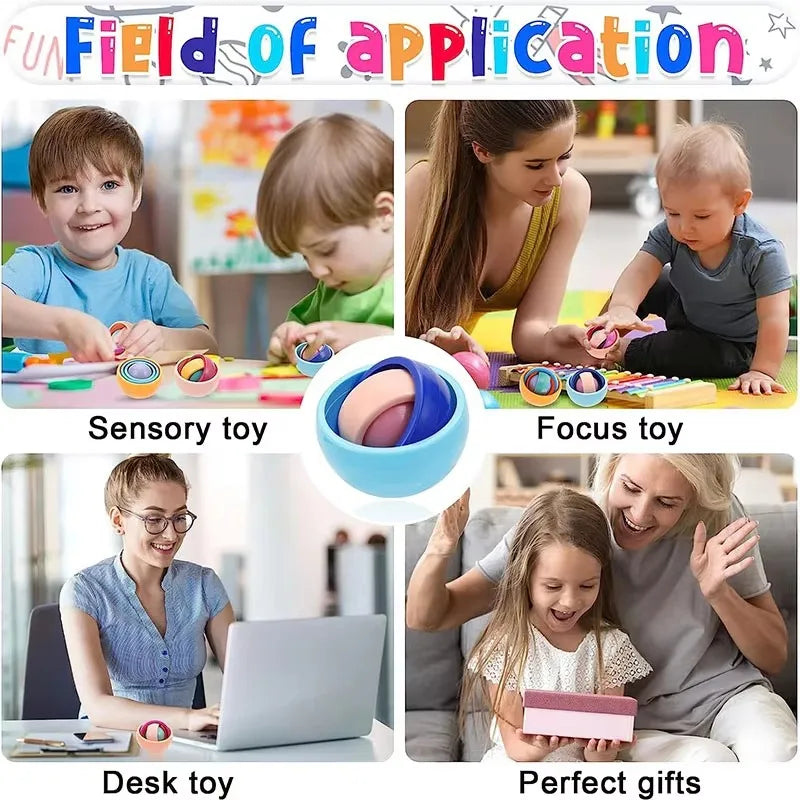 Infinite Flip 3D Ball Gyroscope Fidget Toy Spinner by HitMyNeed