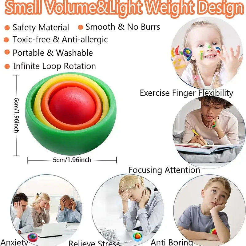 Infinite Flip 3D Ball Gyroscope Fidget Toy Spinner by HitMyNeed