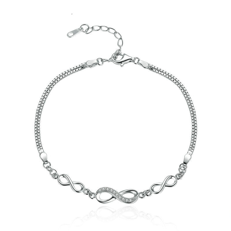 Infinity Bracelet in 925 Sterling Silver by HitMyNeed