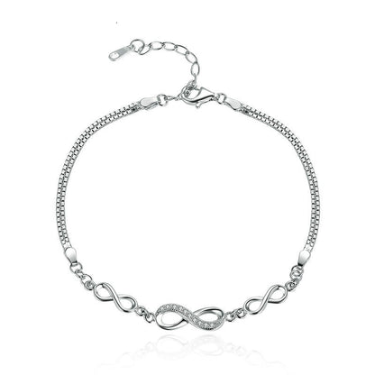 Infinity Bracelet in 925 Sterling Silver by HitMyNeed