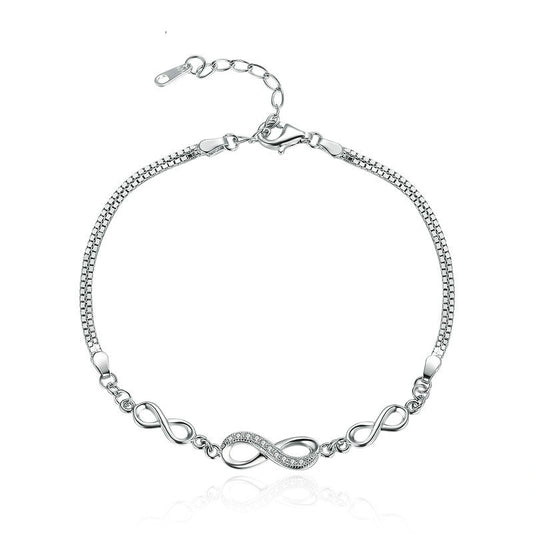 Infinity Bracelet in 925 Sterling Silver by HitMyNeed