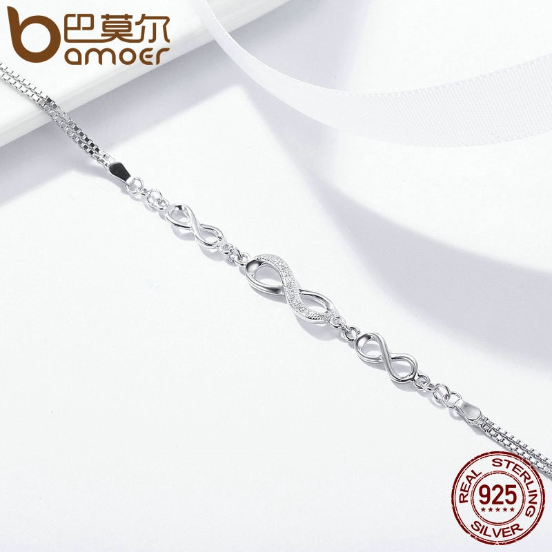 Infinity Bracelet in 925 Sterling Silver by HitMyNeed