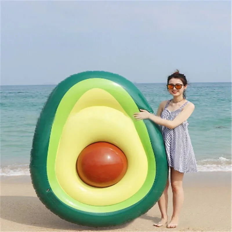 Inflatable Avocado Pool Float with Removable Ball by HitMyNeed