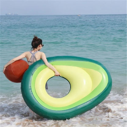 Inflatable Avocado Pool Float with Removable Ball by HitMyNeed