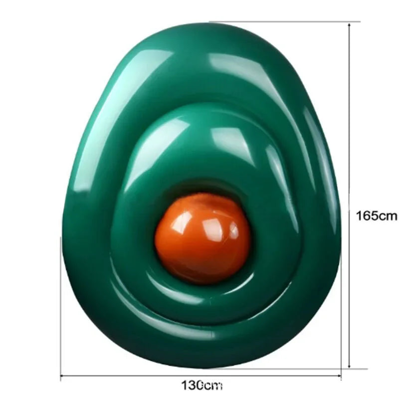 Inflatable Avocado Pool Float with Removable Ball by HitMyNeed