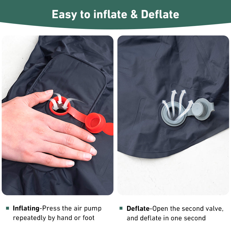 Inflatable Backpacking Sleeping Mat with Air Pump by HitMyNeed