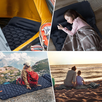 Inflatable Backpacking Sleeping Mat with Air Pump by HitMyNeed