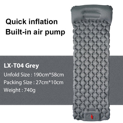 Inflatable Backpacking Sleeping Mat with Air Pump grey by HitMyNeed