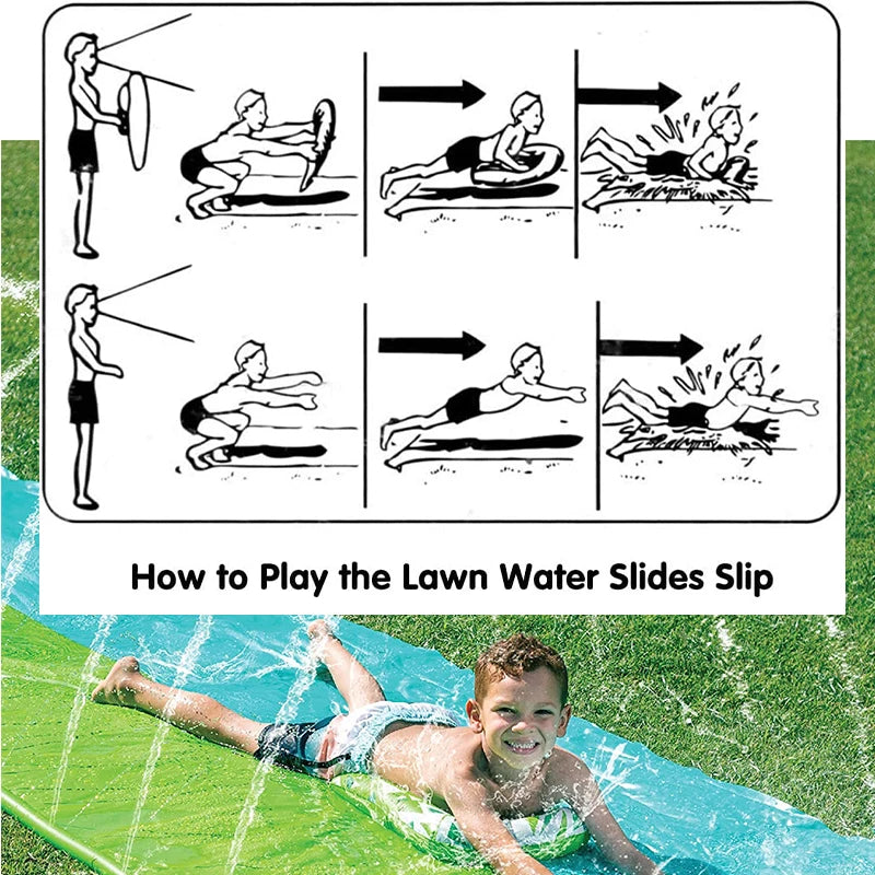 Inflatable Backyard Water Slide with Sprinkler by HitMyNeed