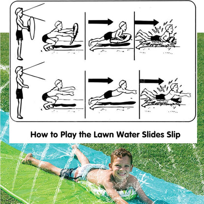 Inflatable Backyard Water Slide with Sprinkler by HitMyNeed