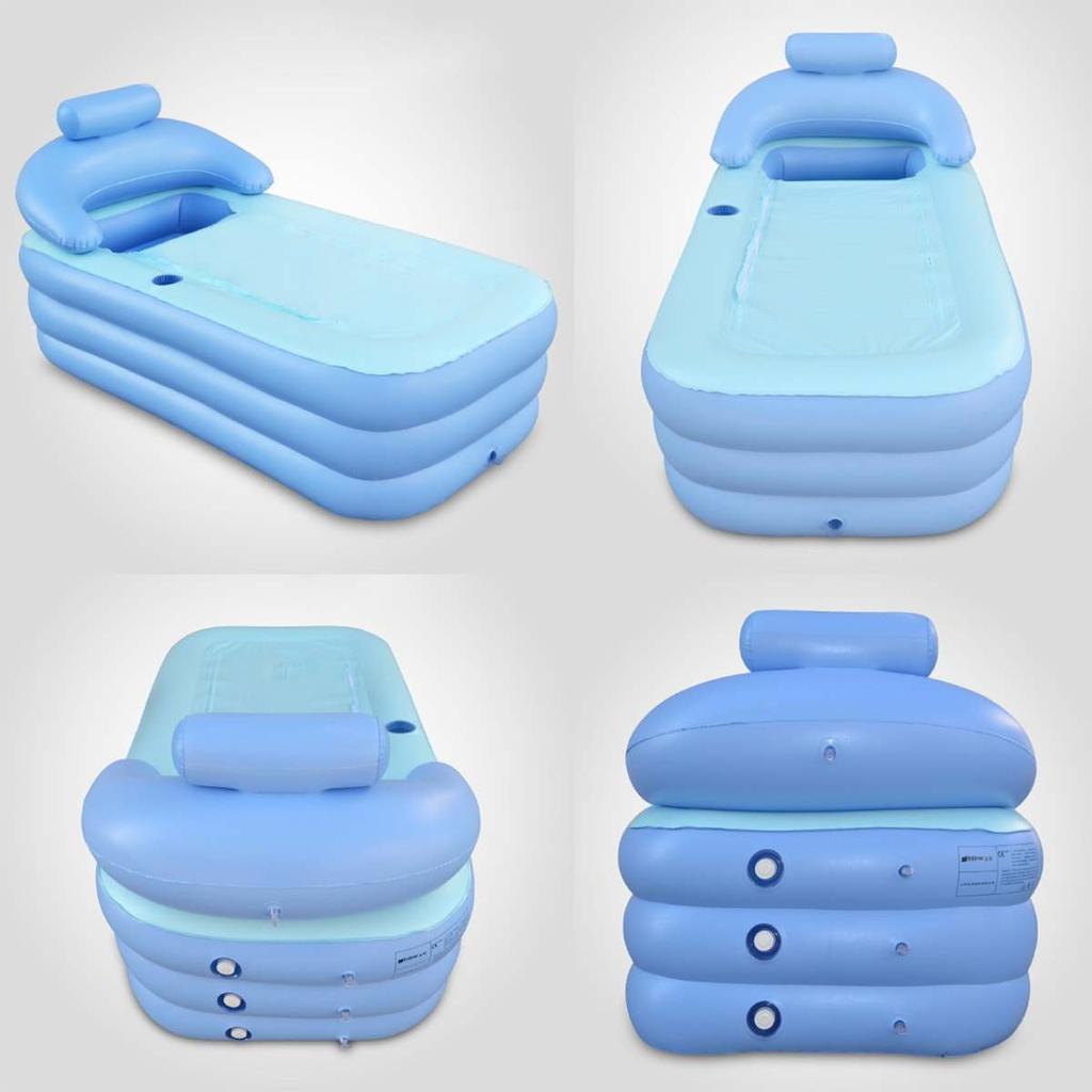 Inflatable Bathtub with Foot Pump and Drain Hose by HitMyNeed